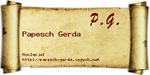 Papesch Gerda névjegykártya